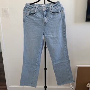 Zara Light Blue Straight Leg Jeans